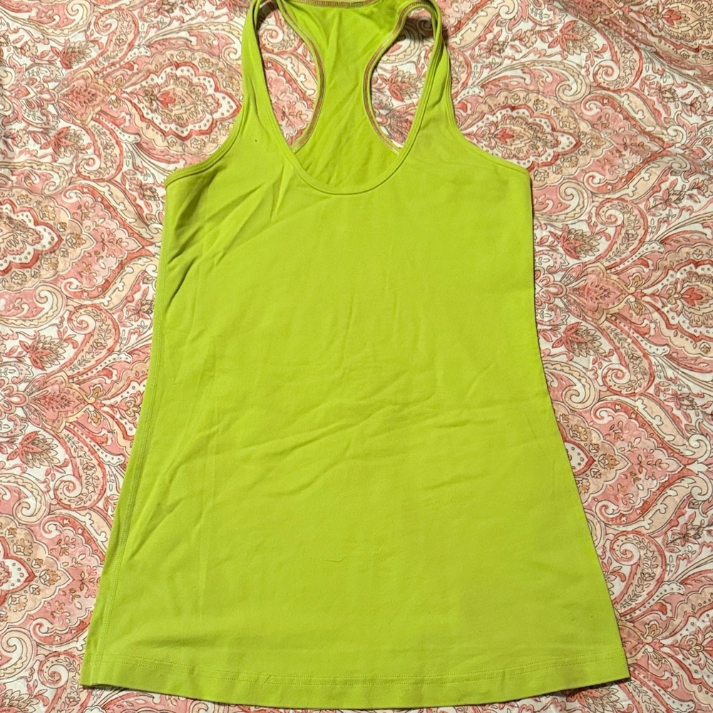 Lululemon Athletica Bright Green Tank Top